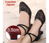 Zapatos De Baile Latino Mujeres Malla Adultos Medio Tacón Bajo Zapatos Cuadrados De Baile Sandalias De Verano De Fondo Blando