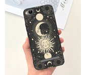 Flower Cover For Xiaomi Redmi 4A 4x Beautiful Moon Night Black Cat Phone Case For Redmi 4x Redmi4a Protection Coque Funda Capas