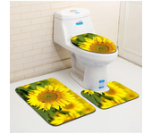 3D Ocean Seabed Animals Toilet Cover Bath Mat Sets Fish Dolphin Printed Bathroom Curtain Set Waterproof Fabric Shower Curtains