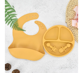 4 unids/set plato de comedor de silicona seguro para bebé, platos sólidos de dibujos animados para niños, juego de vajilla para bebé con cara sonriente, plato Retro para niños