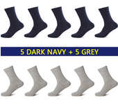 10Pairs brand new men's socks cotton man black white business casual breathable stripes double needle male socks high quality si