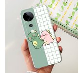 For Vivo S19 Pro V2362A Back Cover Soft Silicone Bumper For Vivo S19 V2364A Phone Case Clear Coque With Cartoon Pattern Capa Bag