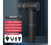 MUKASI Professional Massage Gun with Detachable Extended Handle, Deep Tissue Muscle Massager Gun with 6 Adjustable Levels, 4 Massage Heads, with Cool Breathing Light, for Muscle Pain Relief
