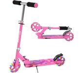 Patinete para Niños de 2 Ruedas, Patinete Niño Plegable, Rueda PU de Flash LED, Patinetes con Altura Ajustable, hasta 80 Kilogramos de Peso Máximo, Adecuado para Niñas y Niños Mayores de 4 Años