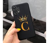 Couston Crown Letter Back Cover For Samsung A32 4G SM-A325F Case Soft Silicone Phone Case On Samsung Galaxy A32 5G SM-A326B Capa
