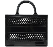 Women's hollowed out handbag, holiday PVC beach bag, Y2K, 2024