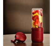 350 ml Blender, USB Portable Blender, Mini Blender with 4 Blades for Baby Food, Travel, Gym, 2000 mAh8*8*23cm Beige