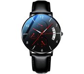 Reloj mecánico automático ultra fino para hombres versión coreana estudiante reloj de cuarzo