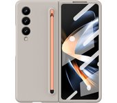 With Tempered Film Touch Pen For Samsung Z Fold 5 Fold 4 Case Skin-Friendly Matte Folding Shockproof Hard Back Cover Accessories