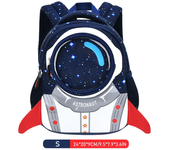 Mochila escolar de cohete 3D para niños, bolsa de libros escolar de astronautas, mochilas impermeables de dibujos animados para