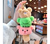 Cute Doll Jenga Keychain Plush Toy Ornaments Car Key Chain