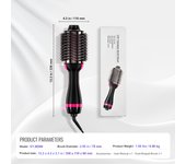 SucceBuy Hair Blow Dryer Brush, 4-in-1 Ionic with 65mm Ceramic Coating Oval Barrel, 3 Heat Settings, Professional for Straightening, Drying, Curling