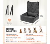 SucceBuy Dog Car Seat, Durable Waterproof Dog Booster for Vehicle, Having Support Frame, Clip-On Safety Leash