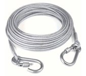 Multifunctional Double-headed Dog Tie Out Cable Anti-rust with Metal Buckle Clothesline Bite-proof Pet Leash Training Dog