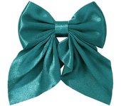 Elegant Bow Ribbon Fashion Simple Solid Satin Spring Clip Pin Retro Headband with Clips Girls Hair Accessories