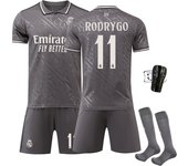 Real Madrid 2024/25 Official Replica 2nd Away Jersey Set -  For Adult/kids - With Shirts + shorts + socks + pad