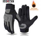 SUOMY Spring Autumn New Motorcycle Gloves Winter Warm Short Motocross Gloves Full Finger Windproof Moto Guantes Racing Gloves Men Women