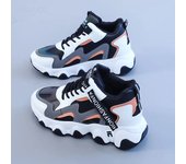 New Women Lace Up Sneakers Woman Thick Sole Non-slip Shoes Lady Waterproof Colorblock Chunky Sneakers Female Casual Shoes