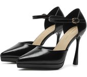 2024 new style women's shoes/sandals/high heels/stilettos/pointed toes/spring/summer/autumn/winter/banquet/wedding/work/leather/Black
