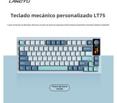 LT75 Teclado mecánico para juegos de tres modos de alta calidad teclado inalámbrico Bluetooth intercambiable en caliente personalizado