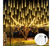 Solar Meteor Shower Rain Lights 8 Tube 96 LEDs Led Falling Rain Fairy String Light for Xmas Tree Wedding Party Decoration