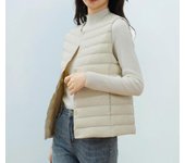 90% Duck Down Vest Thin Plus Size Women Coats Warm Tops with Pockets Portable Autumn Winter