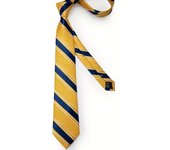 Corbatas de hombre clásicas a rayas, pañuelo de mano, gemelos y juego de anillos, corbata formal de negocios para bodas, regalo