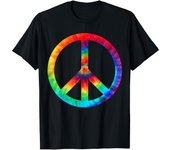 PEACE SIGN Tie Dye T-Shirt Hippies Christmas Shirts T-Shirt Men's Tee