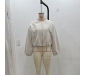 BUNO-Chaquetas Bomber rojas con cremallera para mujer, chaquetas recortadas suaves, chaqueta deportiva de manga larga para mujer, novedad en prendas de vestir exteriores 2025