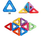 8pcs Magnetic Tiles Toys Triangle Magnetic Building Blocks Construction Magnets Designer Blocks Toys for Children Birthday Gifts