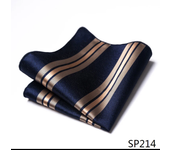 High Grade Brand Silk Kerchief Man Dark Blue Striped April Fool's Day Fit Formal Party Pocket Square Handkerchiefs Suit Hanky