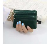 3 Pouch Pocket Wallets Women Small PU Leather Coin Purse Change Money Bags Key Holder Case ID Card Holde Zipper Purses