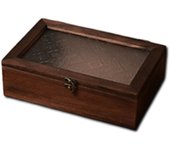 Vintage Wooden Storage Box Crabapple Flower Desktop Sorting Jewelry Box with Glass Lid Flip Cover Photo Storage Box Household