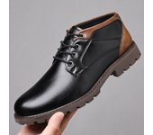 Botas cortas con cremallera de gran tamaño zapatos de hombre zapatos altos de otoño e invierno