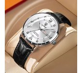 Premium luxury  Men Watch Fashion High Quality Leather Watches Waterproof Luminous Week Date Top Brand Quartz Man Wristwatch