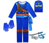 Disfraces carnaval Ninja cosplay costumes Boys and girls jumpsuit weapon Set Anime children's fantasy halloween party clothes