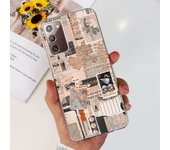 For Samsung Galaxy Note 20 Ultra Case Soft Silicone Clear Back Cover Camera Protective Samsung Note20 5G TPU Shell Painting Capa