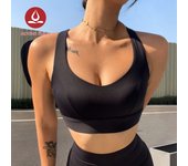 MOVING PEACH Sports Bra Shockproof High Support Cross Back Yoga Training BBL