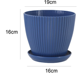 Maceta de plástico para flores, maceta para plantas suculentas con bandeja, eneldo verde, redonda, doble capa, pequeña maceta, decoración de escritorio para el hogar y la Oficina