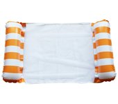 Hamaca de Agua Plegable Sillón Inflable para Piscina Playa Ocio con Respaldo Rojo Cama Flotante Portátil