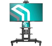 Soporte Pie TV de 40 a 70 Pulgadas - Soporte Movil TV Profesional con Peso de hasta 45,5 kg - Carro para Televisor con VESA 100x100-600x400 mm/Pie Television con Estante  Negro