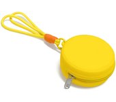 Multifunctional Silicone Earphone Bag Zipper Round Waterproof Coin Purse with Rope Portable Data Cable Storage Bag Outdoor