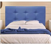 Cabecero Mod. Big Tennessee tapizado en Polipiel de Dormitorio Medidas cabecero de Cama niño, Juvenil y Matrimonio Cabezal, tapizado, Acolchado (105x70, Blanco)