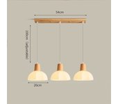 Modern Solid Wood Pendant Lamp Kitchen Chandelier Ceiling Lamp Japanese Log Style Bar Counter Lamp Dining Table Hanging Lamp