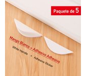 KAK 5PCS Punch-Free Cabinet Handles Auxiliary Cabinet Organizer Box Pulls Self-Adhesive Sliding Door Handle Window Puller