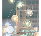 Shell Starfish LED Light String Ocean Underwater World Birthday Decor Mermaid Under the Sea Party Supplies Baby Shower