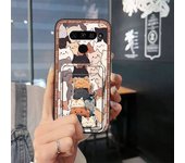 Cute Cover Phone Case For LG V50/V50 ThinQ Anti-dust Anti-knock Shockproof Graffiti Card sleeve protective TPU Silicone