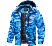 MAGCOMSEN Men's Winter Coats Waterproof Ski Snow Jacket Warm Fleece Jacket Parka With Multi-Pockets