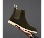 Chelsea botas de cuero genuino otoño e invierno botas de los hombres británicos