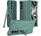 Flameproof For Samsung Galaxy Z Fold 4 Case Pen Slot Stylus Glass Film Stand Hinge Protection Cover